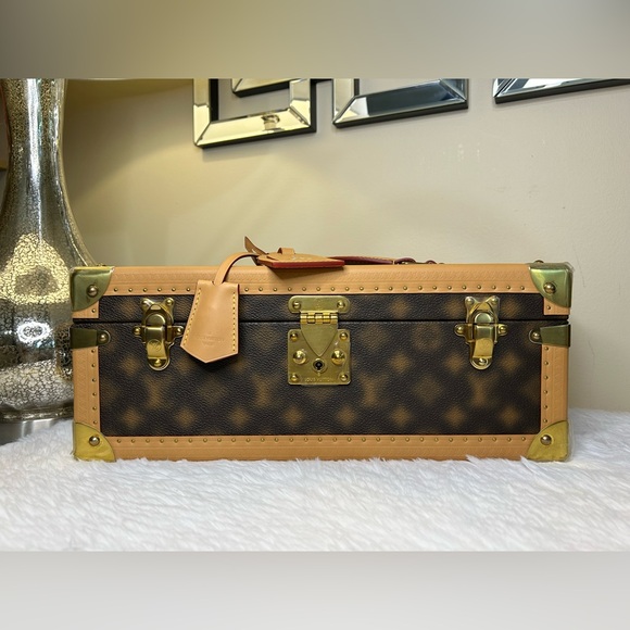 🔴🚨COLLECTORS🚨Louis Vuitton•Blurred Not Monogram Wave Coffret Trunk - Picture 3 of 14